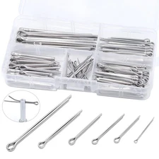 140pcs Cotter Pin Assortment Kit 6 Sizes 304 Stainless Steel Hairpin Cotter P...