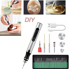 USB Rechargable Engraving Pen with 33 Bits Mini Electric DIY Engraver Cordless