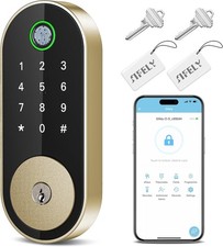 Fingerprint Smart Deadbolt with Keypad Keyless Entry Lock for Home, Apartme...