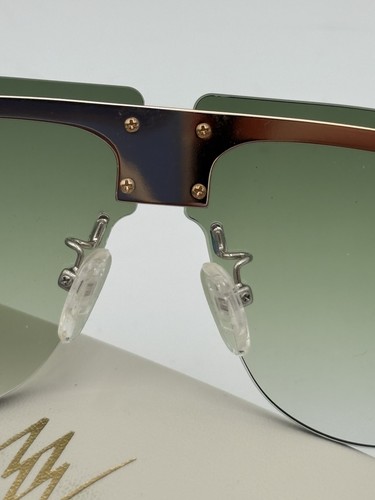 Matthew Williamson For Linda Farrow Sunglasses Hyacinth Gold Mint Green Gradient - Picture 12 of 14