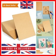 30-Pack A5 MDF Wood Board Sheets, Wooden Panels for Arts and Crafts