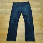Nudie Jeans Gritty Jackson Jeans Mens W34 L32 Blue Straight Heavy Rinse Denim