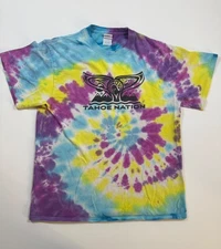 Port & Company T Shirt Mens M Tie Dye Tahoe Nation Graphic Short Sleeve Tee