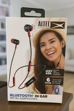 Altec Lansing Bluetooth In-Ear Metal Earphones With Voice Assistant Black/Red