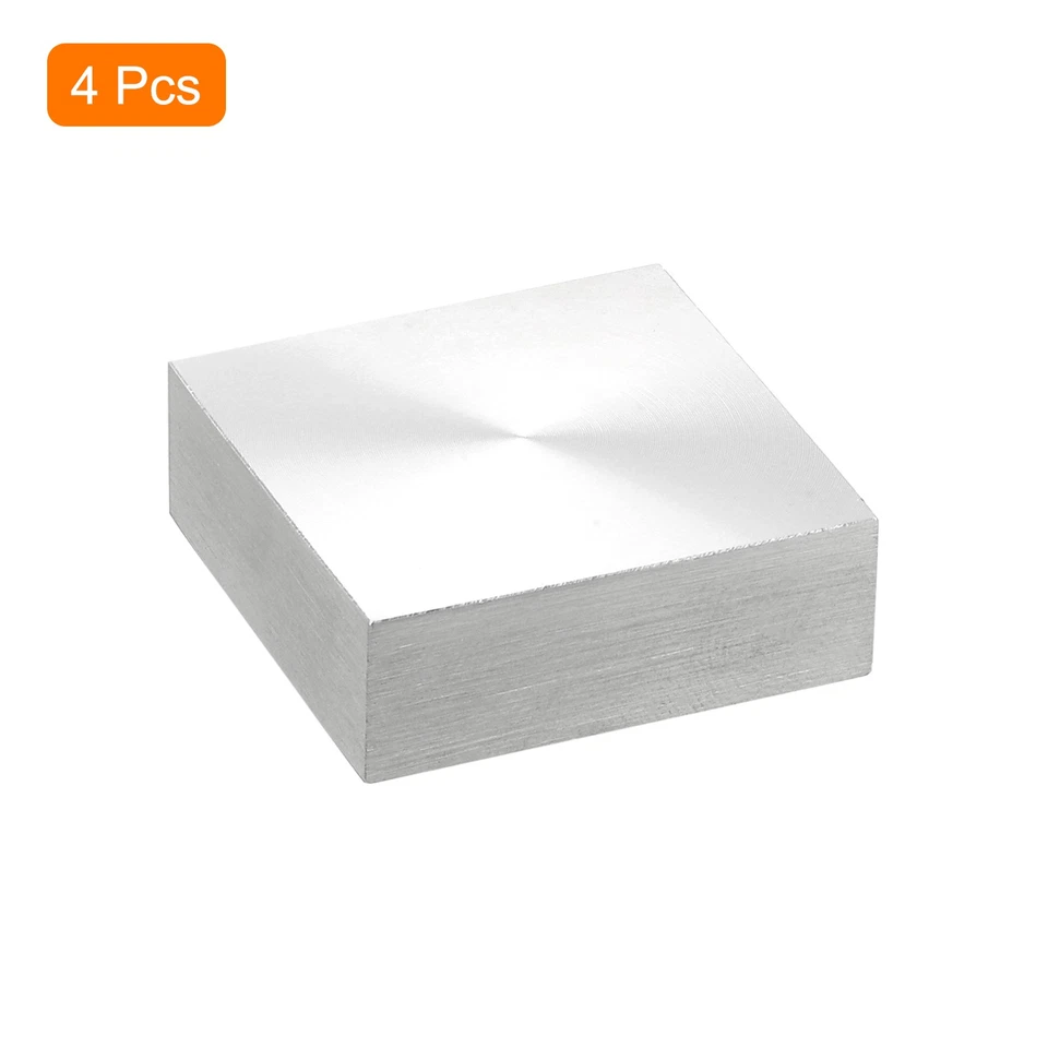 Disco de alumínio formato quadrado 10 mm de espessura rosca M8 30 mm conjunto de 4 - Imagem 3 de 4