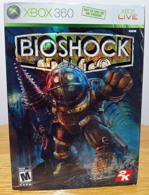 BioShock (Microsoft Xbox 360, 2007) Complete w/ Manual - Slip Cover Tested CIB 