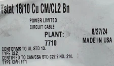 Southwire 18/10C 18awg 10 Conductor Thermostat Wire Cable CMH CL2 UV Brown /25ft