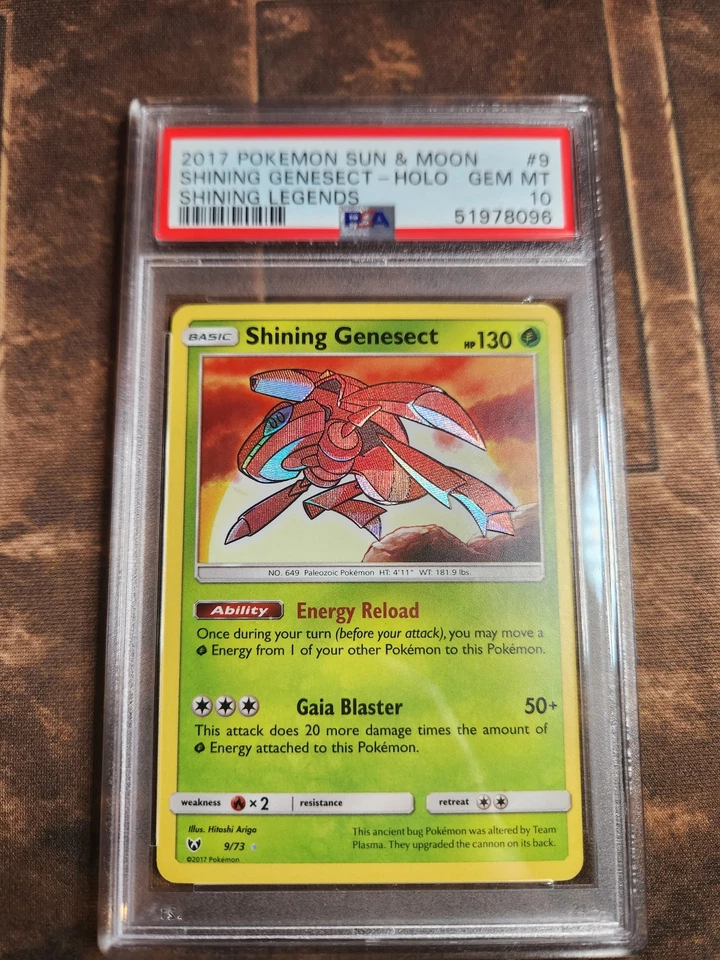 2017 POKEMON SUN & MOON SHINING LEGENDS #9 SHINING GENESECT-HOLO PSA 10 - Image 3 of 4