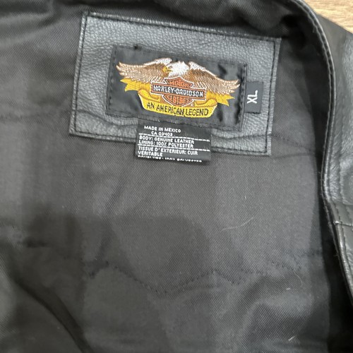 Harley-Davidson Leather Vest with Patches and Pins Size XL Mens Made In Usa - Picture 11 of 14