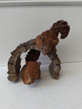 Vivid Arts - Realistic Playful Red Squirrels Hollow Log Garden Deco... See Desc.