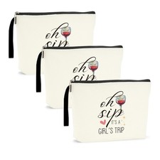 3Pcs Girls Trip Gifts Favors Weekend Bag Funny Makeup Bag Girls Weekend Gifts...