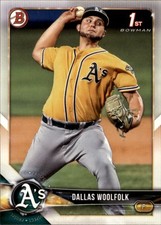 2018 Bowman Draft #BD-127 Dallas Woolfolk Oakland Athletics