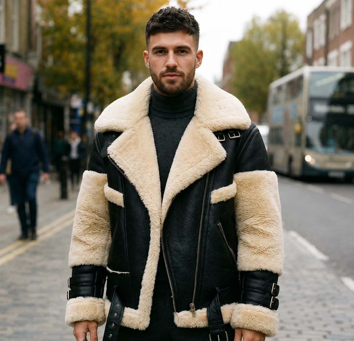 cream faux fur coat products for sale | eBay