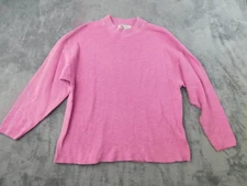 Free People FP Beach Sweater Womens XS Pink Mock Neck Rib Knit Cozy Pullover