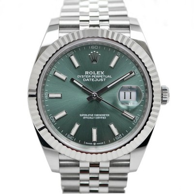 ROLEX Datejust 41 Jubilee Bracelet 126334 Green Men's Used Watch #572312