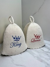 2 Sauna Hat Natural Wool Felt Cap Bath House Kit Schapka Gift Saunahut