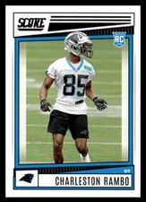2022 Panini Score Charleston Rambo #398 Carolina Panthers NFL Football Rookie RC