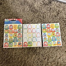 Dr. Seuss Reward Sheet Stickers - 4 full sheets  1 partial - Lot - 82 Teacher