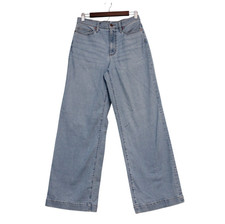 NWT Lands End Jeans Size 6 High Rise Wide Leg Stretch Denim Sustainable Preppy