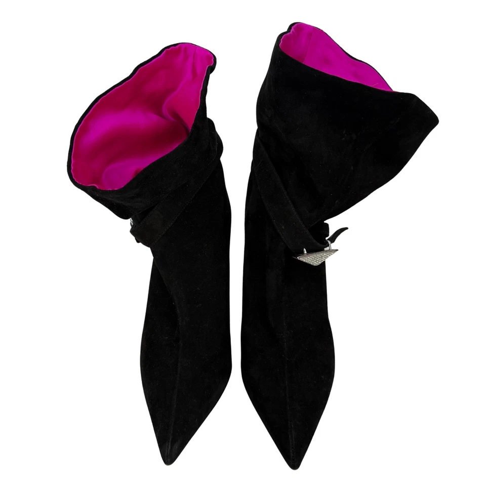 $475 Alexandre Vauthier gamuza cristal botas talla 7.5 / eu 37.5 Foto 3 de 4