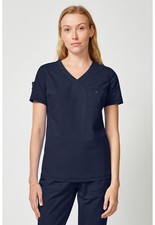 Dickies Women's Scrubs Tuck Top DK857 NAVN Navy Free Shipping