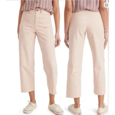 Marine Layer Bridget Slim Wide-Leg Crop Pants   10 Peach Preppy Everyday Capsule