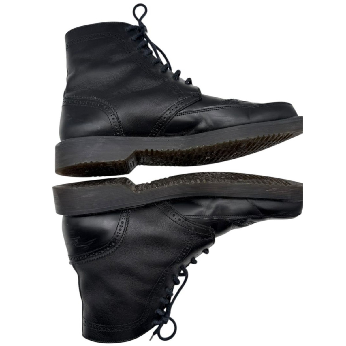 George Cox x Yohji Yamamoto Black Leather Brogue Boots – Size 6.5
