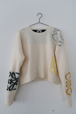 Loewe - Pullover mit Logo in Creme-Weiss, Gr. L