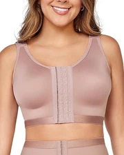 CURVEEZ Post-Surgery Front Closure Wireless Bra Compression Shapewear Top LARGE
