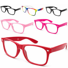 KIDS CLEAR LENS Glasses Boys Novelty Girls Fancy Dress Geek Nerd Party School