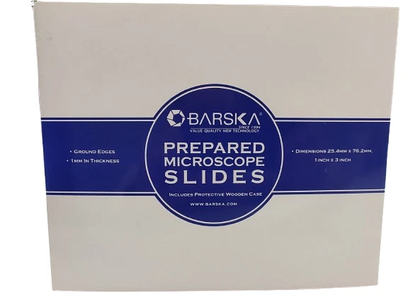 Barska 100 Pc Set Prepared Microscope Glass Slides in Wooden Box for Science Lab - Image 4 of 4