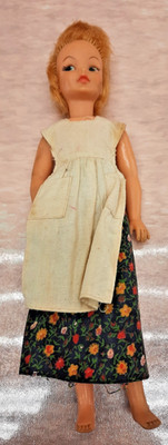 Vintage Ideal Tammy [Mom?] Family Doll Blonde Freckles Apron Dress TLC As Is
