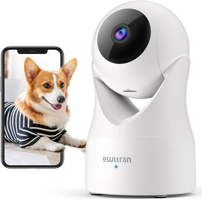 Indoor Security Camera 2K, 360° Cameras for Home Security with Motion Detection,