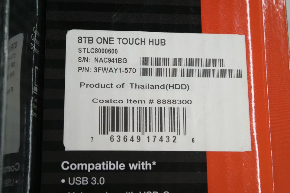 Seagate One Touch 8 TB Hub Desktop External Hard Drive HD USB-C USB 3.0 Ports... - Image 3 of 3