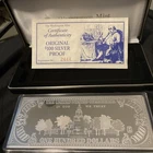 1996 $100  FRANKLIN SILVER PROOF BAR WASHINGTON MINT 4 TROY OUNCE  .999 Cert2444