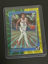 2021-22 Donruss Rated Rookie Tre Mann RC Yellow Green Laser #218 Thunder