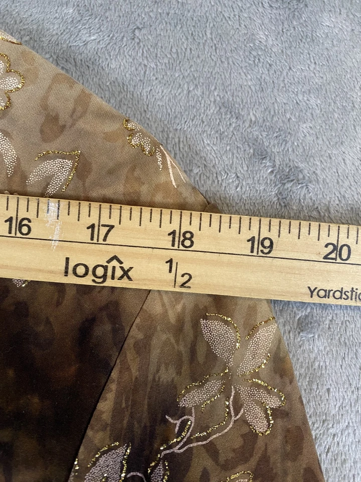 Dressbarn 衬衫女式 1X 花卉动物印花手帕下摆美国波西米亚仙女 — 第 3/4 张图片