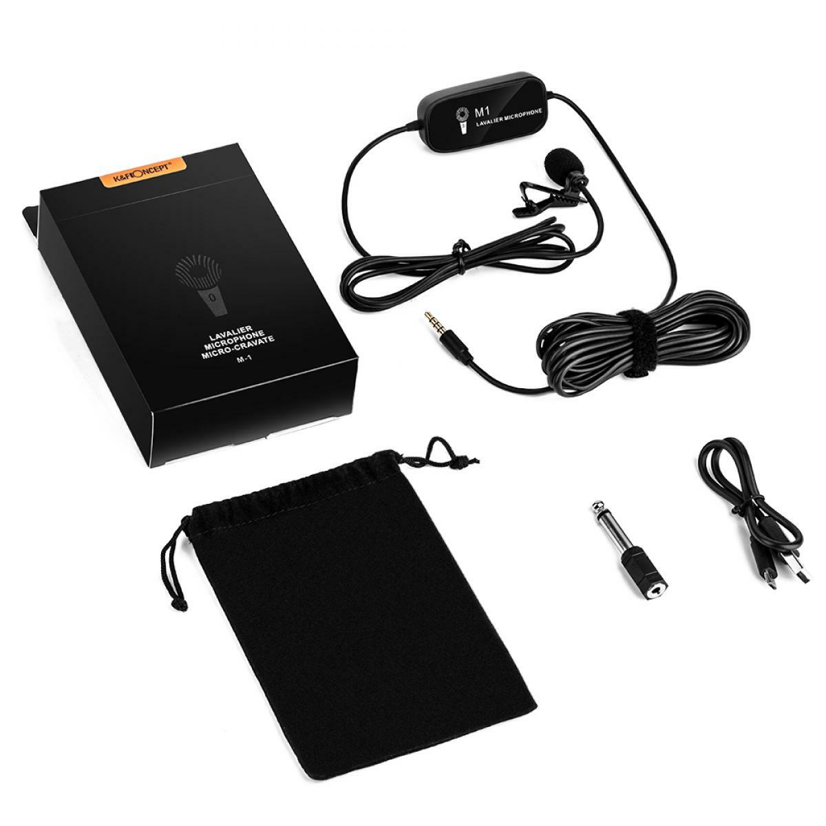 K&F Lavalier Lapel Mini Microphone Omnidirectional Condenser