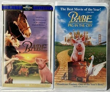 Lot Of 2 VHS~ Babe & Babe Pig in the City Clamshell