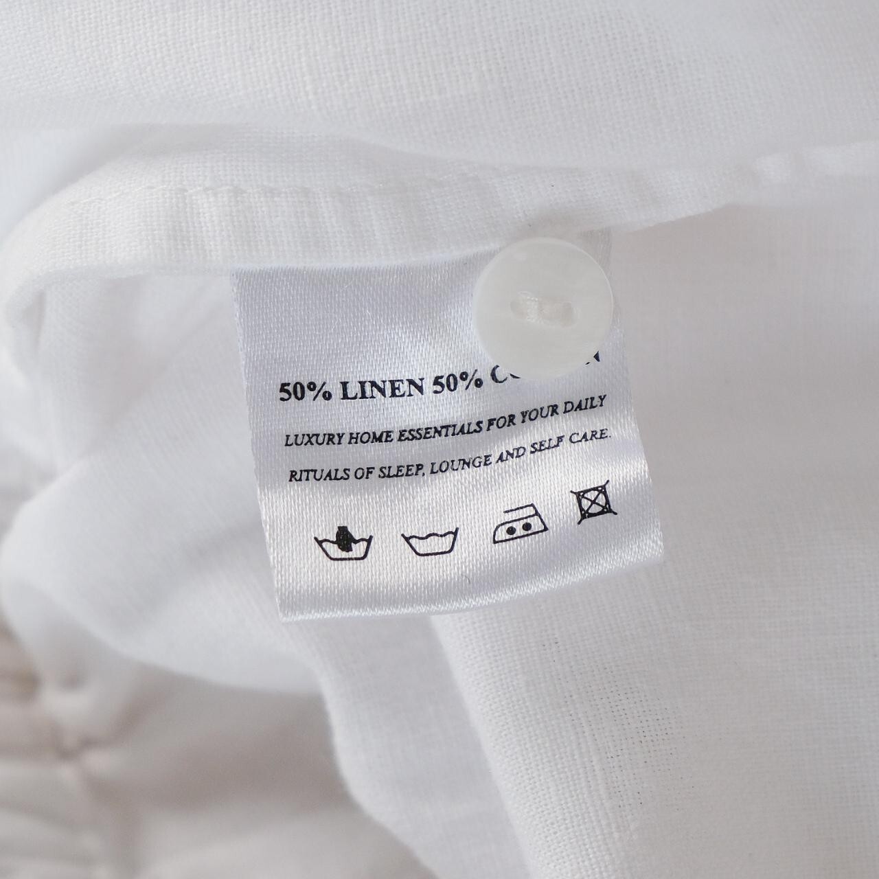 Maison Essentiele Optic White Cotton-Linen Wide Leg Pants, Size XS, RRP: $275.00 image 7