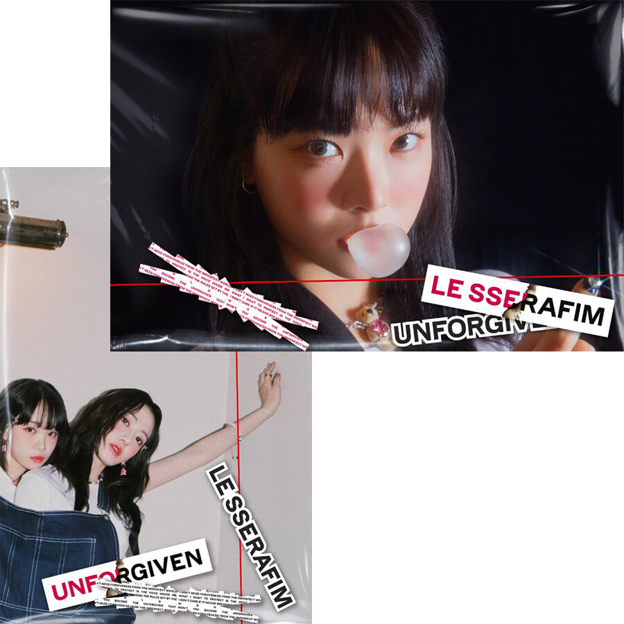 LE SSERAFIM [UNFORGIVEN] 1st Album WEVERSE Ver/QR Card+Poster+5