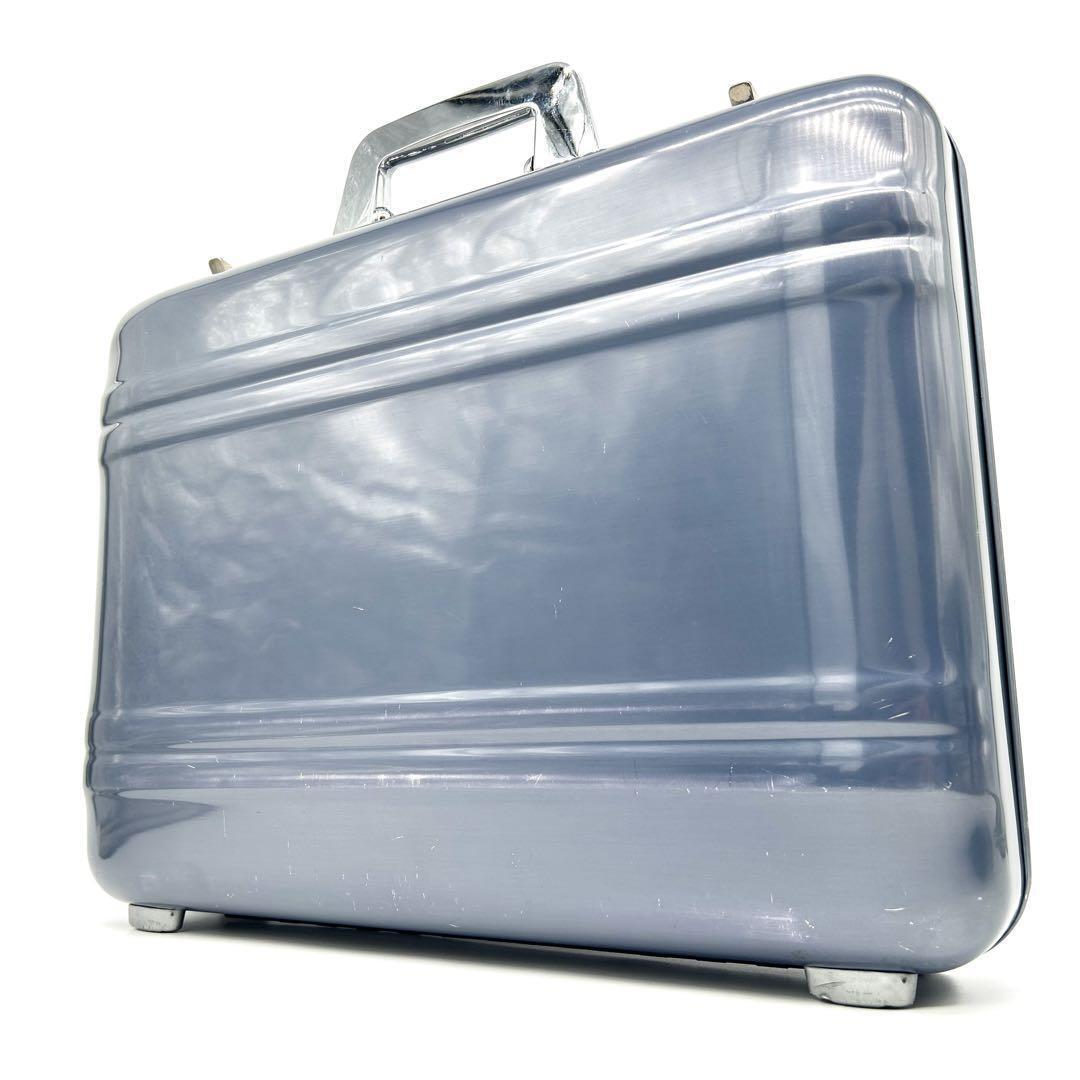 ZERO HALLIBURTON Attache Case CE-TAKA Blue Aluminum ZERO HALLIBURTON Attache Case CE-TAKA Blue Aluminum