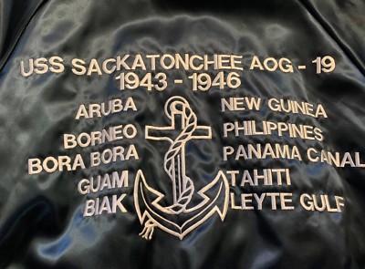 Vintage USN US NAVY USS SACKATONCHEE AOG-19 1943-1946 Auburn