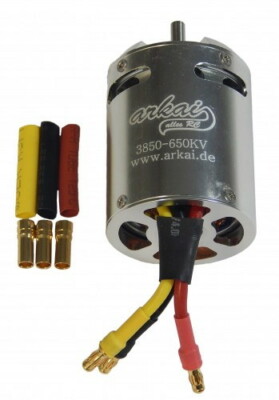 arkai Außenläufer gekapselter Alumantel (KÜHLT) BL-Motor 38er - 650 KV + Stecker