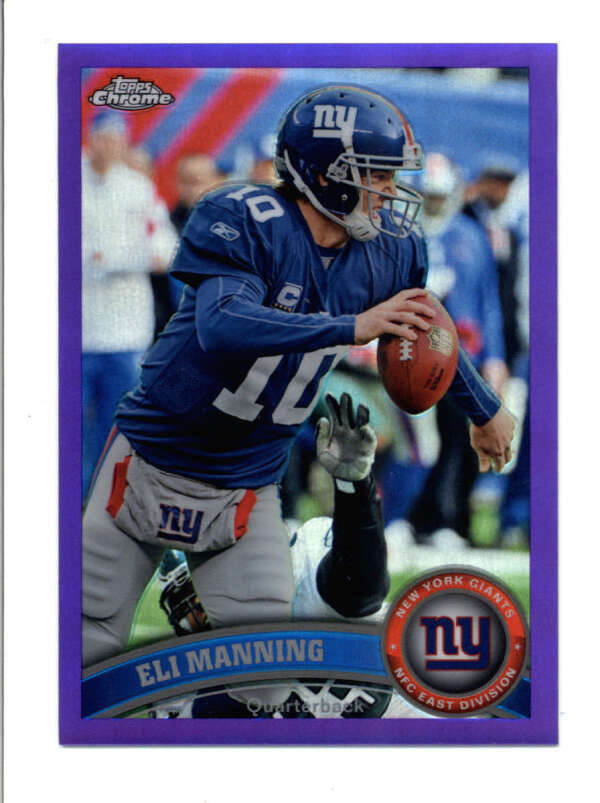 ELI MANNING 2011 TOPPS CHROME #12 PURPLE REFRACTOR PARALLEL #246