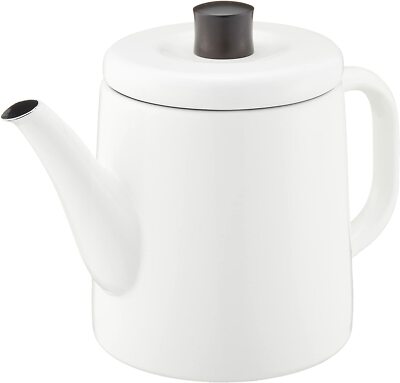 NODAHORO Porcelain Enamel Pottle Kettle 1.5L PTR-1.5KW White