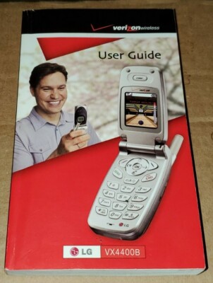 Verizon LG VX4400B Cell Phone User Guide-Flip Phone-In English & Spanish