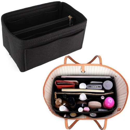 Multi pocket Felt Purse Handbag Organizer Insert Storage Tote Shaper Liner Bag - Picture 8 of 14