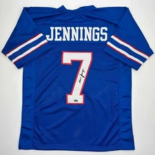 Facsimile Autographed Kevin Jennings SMU Blue Reprint Jersey Size Men's XL