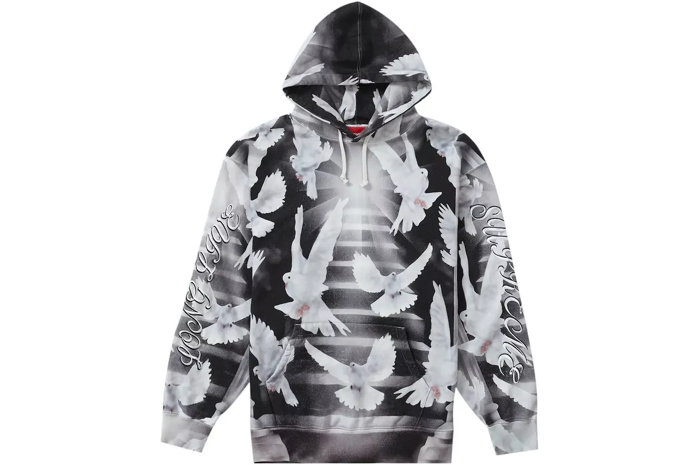 Supreme   Sweat shirt à capuche colombes   Noir xxl   NEUF